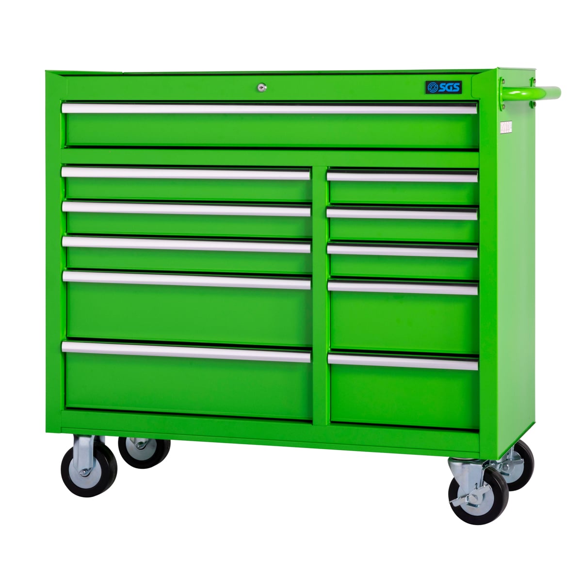 SGS 42in 11 Drawer Professional Roller Tool Cabinet | Green